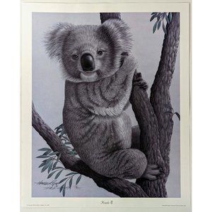 KOALA II Harold Rigsby Limited Edition Fine Art Print #39/975 Signed 1985 16x20"